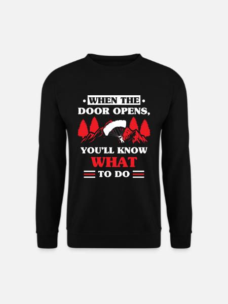 Fallschirmsprung Fallschirmspringer Fallschirmspri - Unisex Pullover - Schwarz