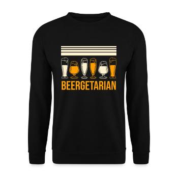 Biertrinker Bierbrauer - Unisex Pullover - Schwarz - Vorne - Alina (178cm) & Michal (187cm)
