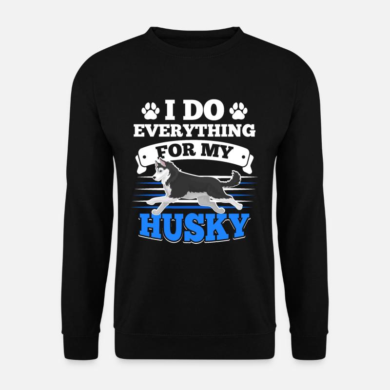 Husky Huskies dog owners - Unisex Sweatshirt - black
