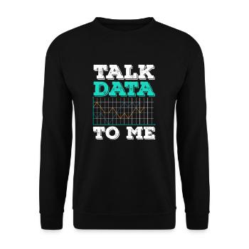 USA Computer Statistik Sprich Daten zu mir - Unisex Pullover - Schwarz - Vorne - Alina (178cm) & Michal (187cm)