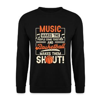 Game Sports Music Player Musical Fan - Unisex Sweatshirt - black - Front - Alina (178cm) & Michal (187cm)