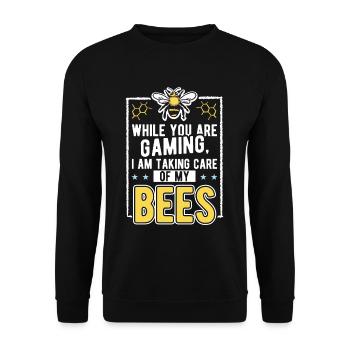 Soins de mes abeilles Apiculture Apiculteur Bienenliebh - Sweat-shirt Unisexe - noir - Devant - Alina (178cm) & Michal (187cm)