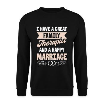 Therapy Psychotherapy Psychiatrist - Unisex Sweatshirt - black - Front - Alina (178cm) & Michal (187cm)