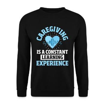 Soins de santé aux patients Physiothérapie He - Sweat-shirt Unisexe - noir - Devant - Alina (178cm) & Michal (187cm)