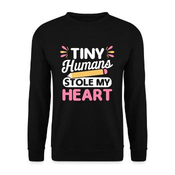 First day of school preschool teacher - Unisex Sweatshirt - black - Front - Alina (178cm) & Michal (187cm)