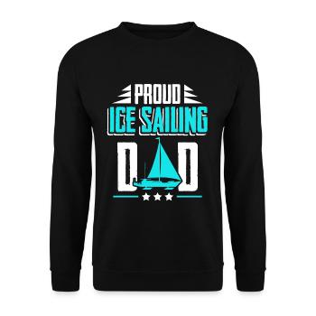 Ice Sailing Yacht Sailors - Unisex Sweatshirt - black - Front - Alina (178cm) & Michal (187cm)