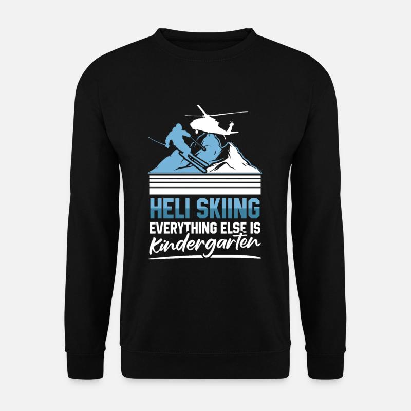Heliskiing Downhill skiing - Unisex Sweatshirt - black