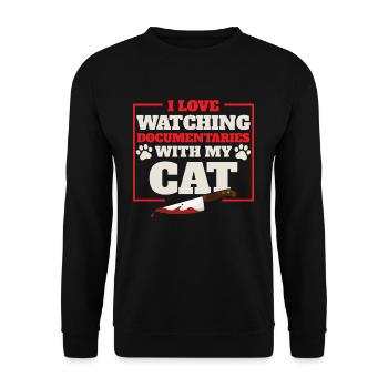 Documentaire Télé-réalité Pet Lovers - Sweat-shirt Unisexe - noir - Devant - Alina (178cm) & Michal (187cm)