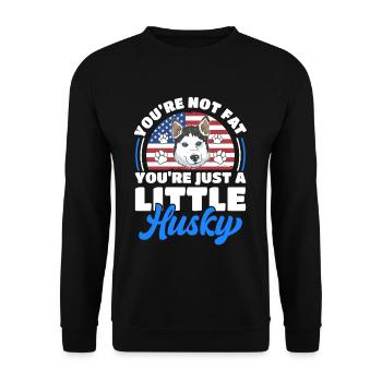 Flag Chiens de traîneau Pet Puppy Dog Love - Sweat-shirt Unisexe - noir - Devant - Alina (178cm) & Michal (187cm)