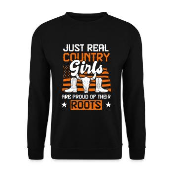 Country Roots Folk - Sweat-shirt Unisexe - noir - Devant - Alina (178cm) & Michal (187cm)