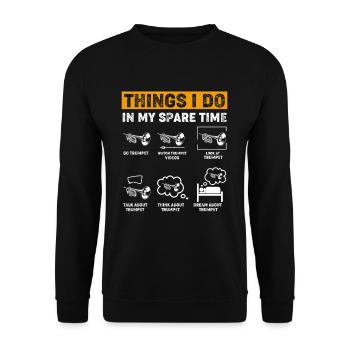 Classical Music Wind Band Musicians - Unisex Sweatshirt - black - Front - Alina (178cm) & Michal (187cm)
