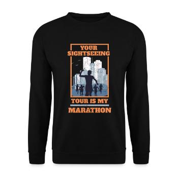 Tournoi de course à pied Compétition de course Marathon - Sweat-shirt Unisexe - noir - Devant - Alina (178cm) & Michal (187cm)