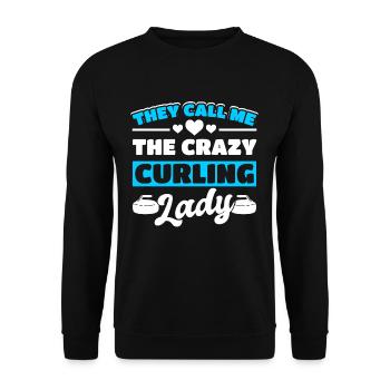 Curling Sport Curler - Unisex Sweatshirt - black - Front - Alina (178cm) & Michal (187cm)