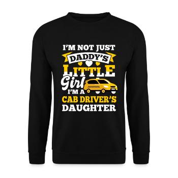 Taxi Fahrzeug Taxifahrer Tochter - Unisex Pullover - Schwarz - Vorne - Alina (178cm) & Michal (187cm)