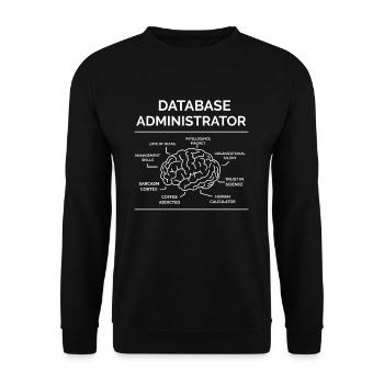 Administrateur de base de données - Sweat-shirt Unisexe - noir - Devant - Alina (178cm) & Michal (187cm)