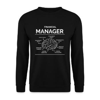 Finance Manager - Unisex Sweatshirt - black - Front - Alina (178cm) & Michal (187cm)