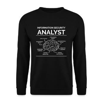 Information Security Analyst - Unisex Sweatshirt - black - Front - Alina (178cm) & Michal (187cm)