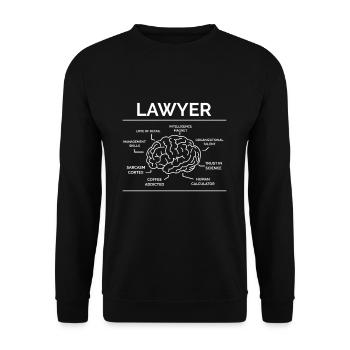 Jurist - Unisex Pullover - Schwarz - Vorne - Alina (178cm) & Michal (187cm)