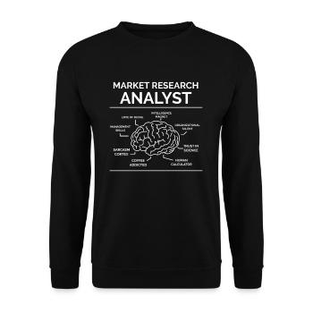Analyst Market Research - Unisex Sweatshirt - black - Front - Alina (178cm) & Michal (187cm)