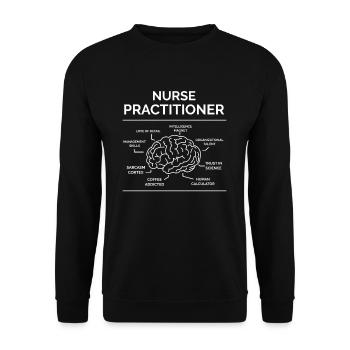 Nurse/practitioner - Unisex Sweatshirt - black - Front - Alina (178cm) & Michal (187cm)