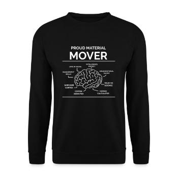 Material Conveyor - Unisex Sweatshirt - black - Front - Alina (178cm) & Michal (187cm)