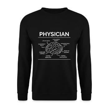 Médecin - Sweat-shirt Unisexe - noir - Devant - Alina (178cm) & Michal (187cm)