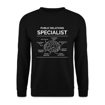Public Relations Administration - Unisex Sweatshirt - black - Front - Alina (178cm) & Michal (187cm)