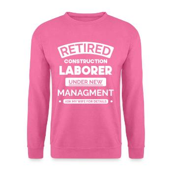 Retired builder - Unisex Sweatshirt - pink - Front