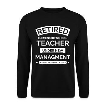 Enseignants retraités du primaire - Sweat-shirt Unisexe - noir - Devant - Alina (178cm) & Michal (187cm)