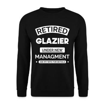 Vitrier à la retraite - Sweat-shirt Unisexe - noir - Devant - Alina (178cm) & Michal (187cm)