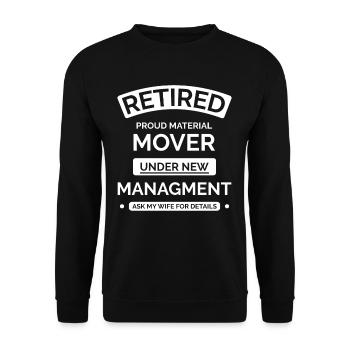 Retired logistics specialist - Unisex Sweatshirt - black - Front - Alina (178cm) & Michal (187cm)