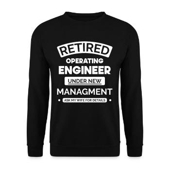 Retired engineer - Unisex Sweatshirt - black - Front - Alina (178cm) & Michal (187cm)