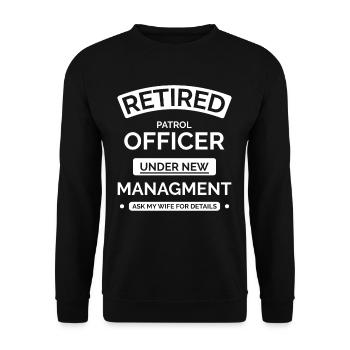 Policier à la retraite - Sweat-shirt Unisexe - noir - Devant - Alina (178cm) & Michal (187cm)