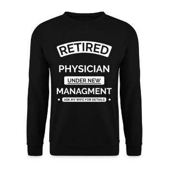 Médecin à la retraite - Sweat-shirt Unisexe - noir - Devant - Alina (178cm) & Michal (187cm)