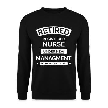 Infirmière Infirmière à la retraite - Sweat-shirt Unisexe - noir - Devant - Alina (178cm) & Michal (187cm)