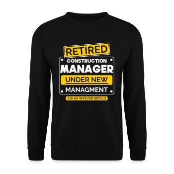 Départ à la retraite du gestionnaire de site - Sweat-shirt Unisexe - noir - Devant - Alina (178cm) & Michal (187cm)