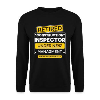 Building Inspector Retirement - Unisex Sweatshirt - black - Front - Alina (178cm) & Michal (187cm)