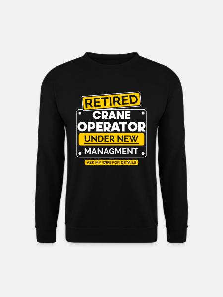Crain Operator Ruhestand Retriement - Unisex Pullover - Schwarz
