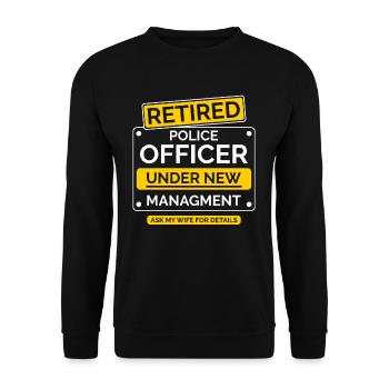 Policier Policier à la retraite - Sweat-shirt Unisexe - noir - Devant - Alina (178cm) & Michal (187cm)