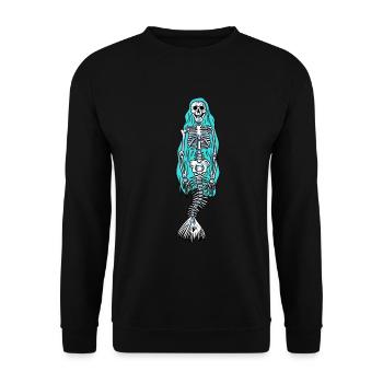 Squelette de sirène - Sweat-shirt Unisexe - noir - Devant - Alina (178cm) & Michal (187cm)