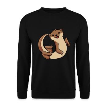 Otter - Unisex Sweatshirt - black - Front - Alina (178cm) & Michal (187cm)