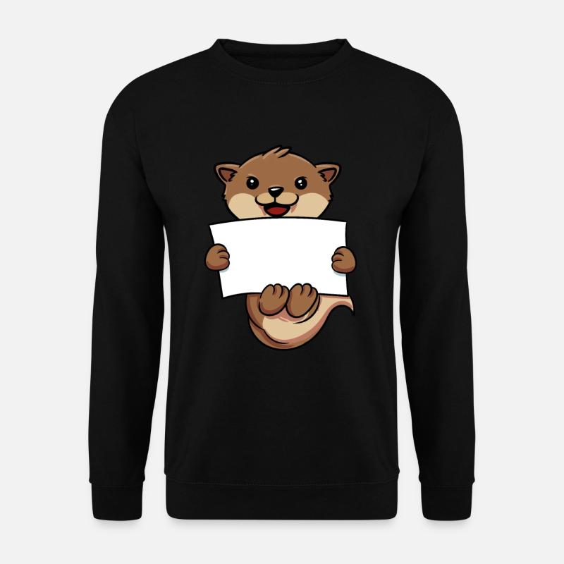Seeotter Otter - Unisex Pullover - Schwarz