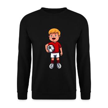 Footballer - Unisex Sweatshirt - black - Front - Alina (178cm) & Michal (187cm)