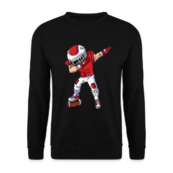 Football players - Unisex Sweatshirt - black - Front - Alina (178cm) & Michal (187cm)