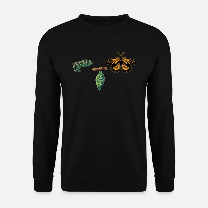 Evolution Schmetterling - Unisex Pullover - Schwarz