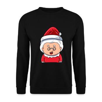 Mrs. Santa Claus - Unisex Sweatshirt - black - Front - Alina (178cm) & Michal (187cm)
