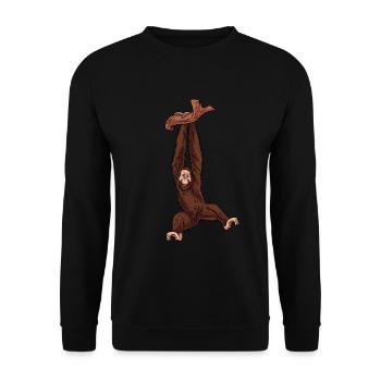 Orang-Utan - Unisex Pullover - Schwarz - Vorne - Alina (178cm) & Michal (187cm)
