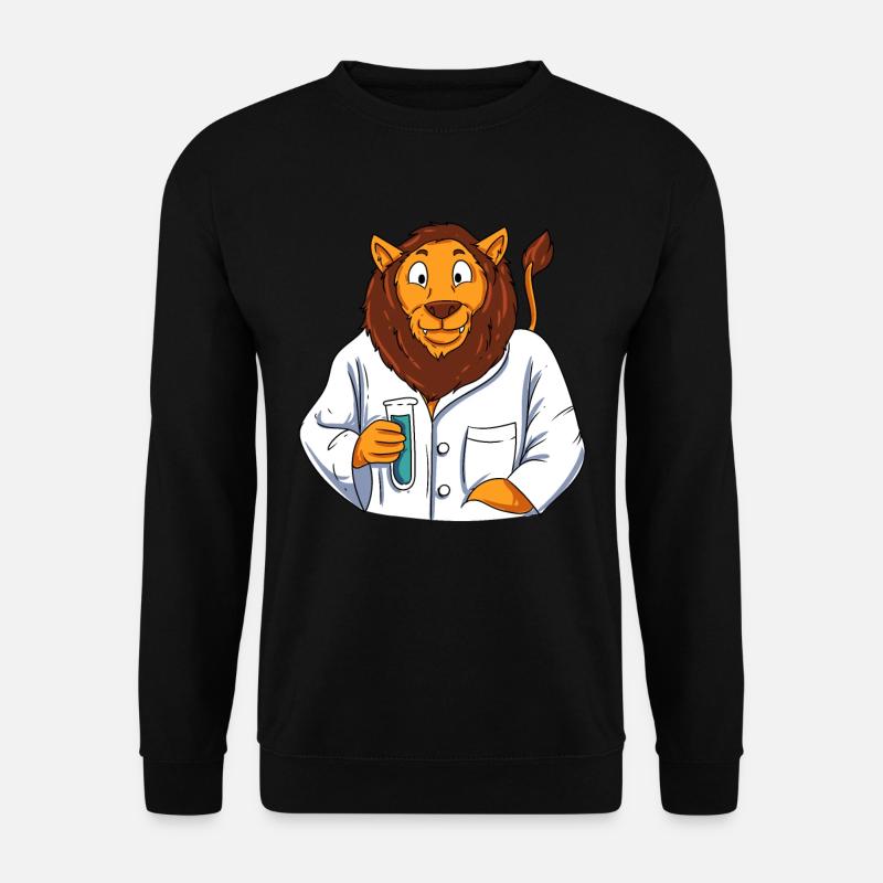 Wissenschaftler Löwe - Unisex Pullover - Schwarz