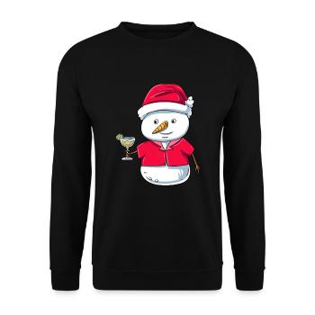 Snowman Xmas - Unisex Sweatshirt - black - Front - Alina (178cm) & Michal (187cm)
