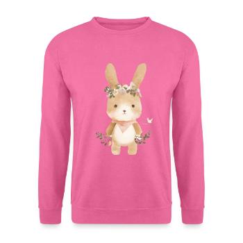 Lapin mignon - Sweat-shirt Unisexe - rose - Devant